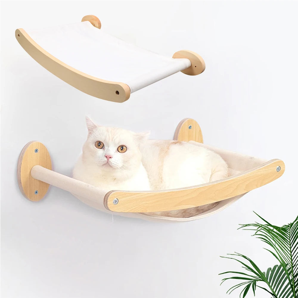 Kattväggshylla med hängmatta – En mysig plats för din katt
